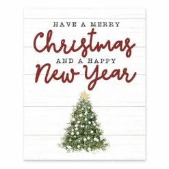 Best Sale 🧨 Merry 🎄 Christmas Happy New Year Tabletop Canvas by Designs Direct 😀