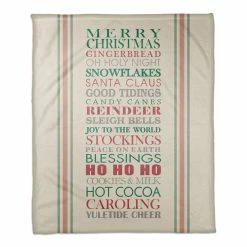 Wholesale 🛒 Holiday Words Coral Fleece Blanket by Designs Direct 🎉