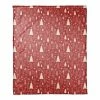 Top 10 😍 Red Winter Tree Pattern Coral Fleece Blanket by Designs Direct ⭐