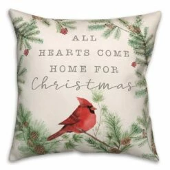 Cheap 🧨 Hearts Come Home For 🎁 Christmas Throw Pillow by Designs Direct 🤩