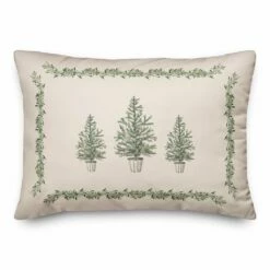 Coupon 🎁 Garland Border & 🎁 Christmas Tree Throw Pillow by Designs Direct 🧨