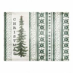 Top 10 🔔 Christmas Tree Green Patterns Poly Twill Placemat by Designs Direct 👍