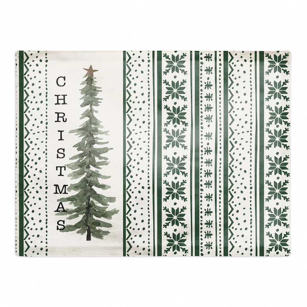 Top 10 π Christmas Tree Green Patterns Poly Twill Placemat by Designs Direct π