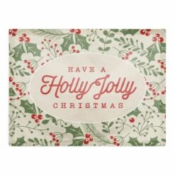 Best reviews of ⭐ Holly Jolly Poly Twill Placemat by Designs Direct 💯