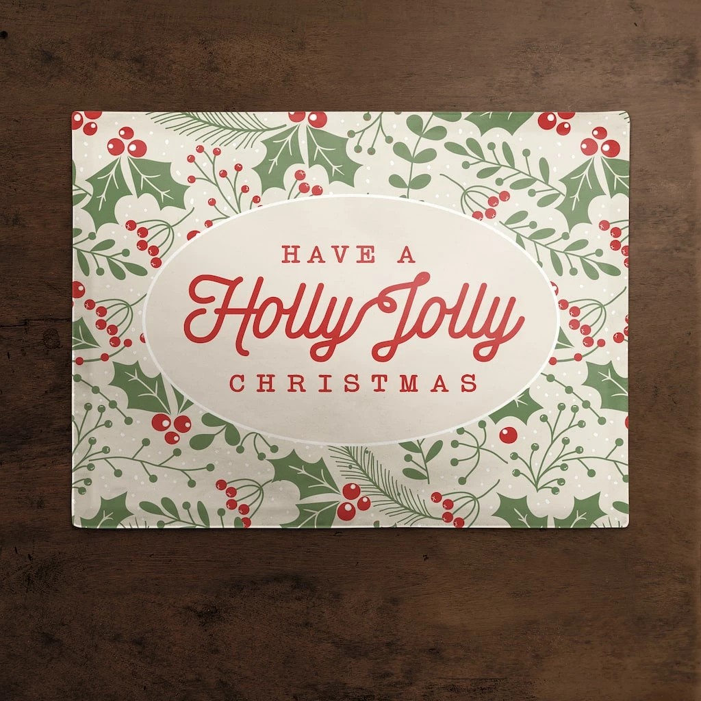 Best reviews of β Holly Jolly Poly Twill Placemat by Designs Direct π― - Image 2