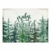 Cheap ⭐ Winter Watercolor Pine Forest Poly Twill Placemat by Designs Direct ❤️