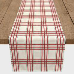 Cheap ๐ 72" Painted โ Christmas Plaid Poly Twill Table Runner by Designs Direct โค๏ธ