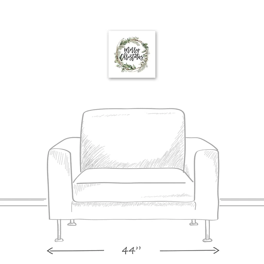 Deals π Merry π Christmas Wreath Canvas Wall Art by Designs Direct π - Image 5