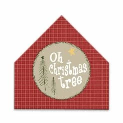 Outlet ✔️ Oh 🔔 Christmas Tree House Shaped Canvas Wall Art by Designs Direct 🥰