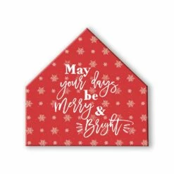 Cheapest ❤️ Red Snowflake House Shaped Canvas Wall Art by Designs Direct 🔔