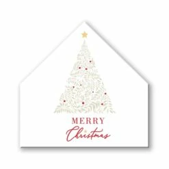 Best Sale ⭐ Leafy ❄ Christmas Tree House Shaped Canvas Wall Art by Designs Direct 🛒