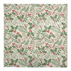 Deals 🌟 58" Holly Pattern Tablecloth by Designs Direct 🔔