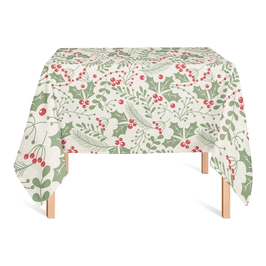 Deals π 58" Holly Pattern Tablecloth by Designs Direct π - Image 2