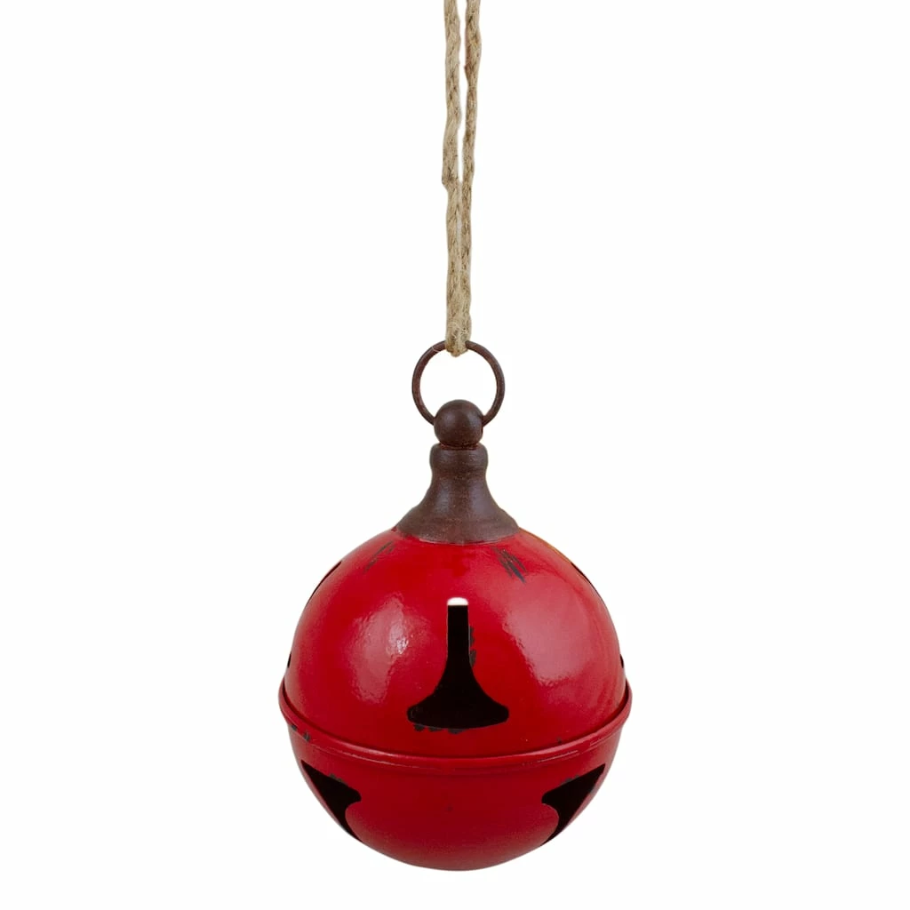 Best Sale π 7" Red Metal Jingle Bell Hanging π Christmas Decoration by Northlight π₯°