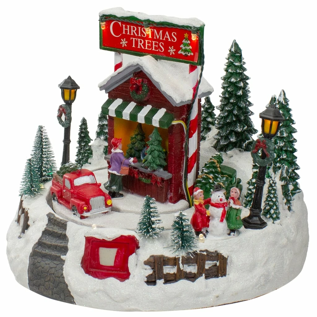 Promo π 9" Lighted & Animated π Christmas Tree Farm Winter Scene with Moving Cars by Northlight π - Image 4