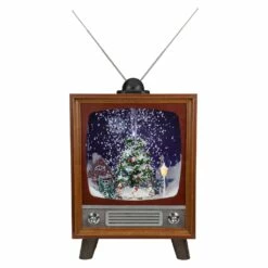Outlet 💯 21" LED Lighted Musical Snowing 🎁 Christmas Tree TV Set Decoration by Northlight 🤩