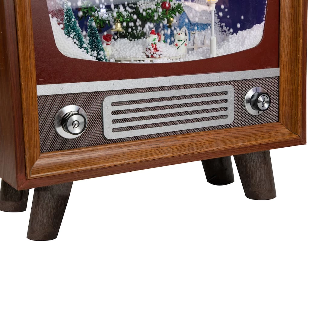 Outlet ๐ฏ 21" LED Lighted Musical Snowing ๐ Christmas Tree TV Set Decoration by Northlight ๐คฉ - Image 4