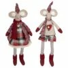 Cheapest ⭐ 17" Boy & Girl Sitting Plush 🎄 Christmas Mice Figure Set by Northlight ✨