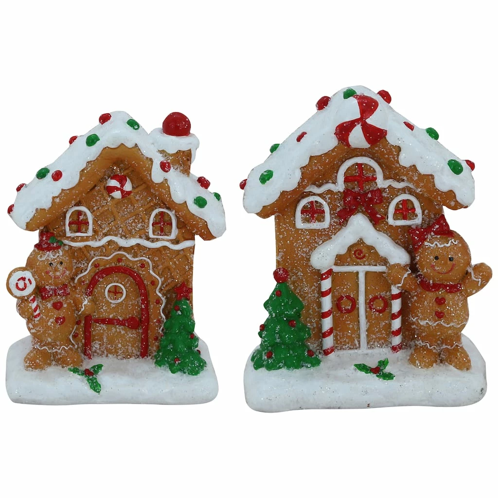 Promo π Gingerbread Houses with Gingerbread Boy & Girl π Christmas Decoration Set by Northlight π