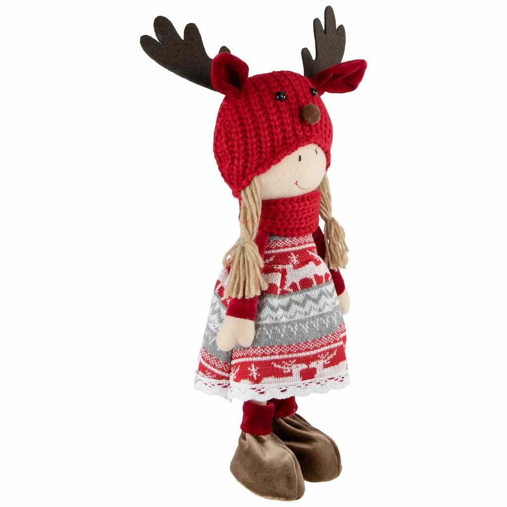 Hot Sale β 16'' Little Nordic Girl in Moose Antler Hat π Christmas Figure by Northlight π₯ - Image 3