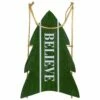 Deals 🤩 18.25'' Green Wooden Believe 🔔 Christmas Snow Sled Decoration by Northlight ✔️