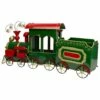 Hot Sale 👏 34'' Green, Red and Gold Metal Train Figurine Tabletop 🎁 Christmas Decoration by Northlight 👏