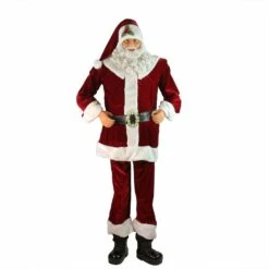 New ⭐ 6ft. Life-Size Plush Santa Claus Standing or Sitting 🎁 Christmas Figure by Northlight 😉