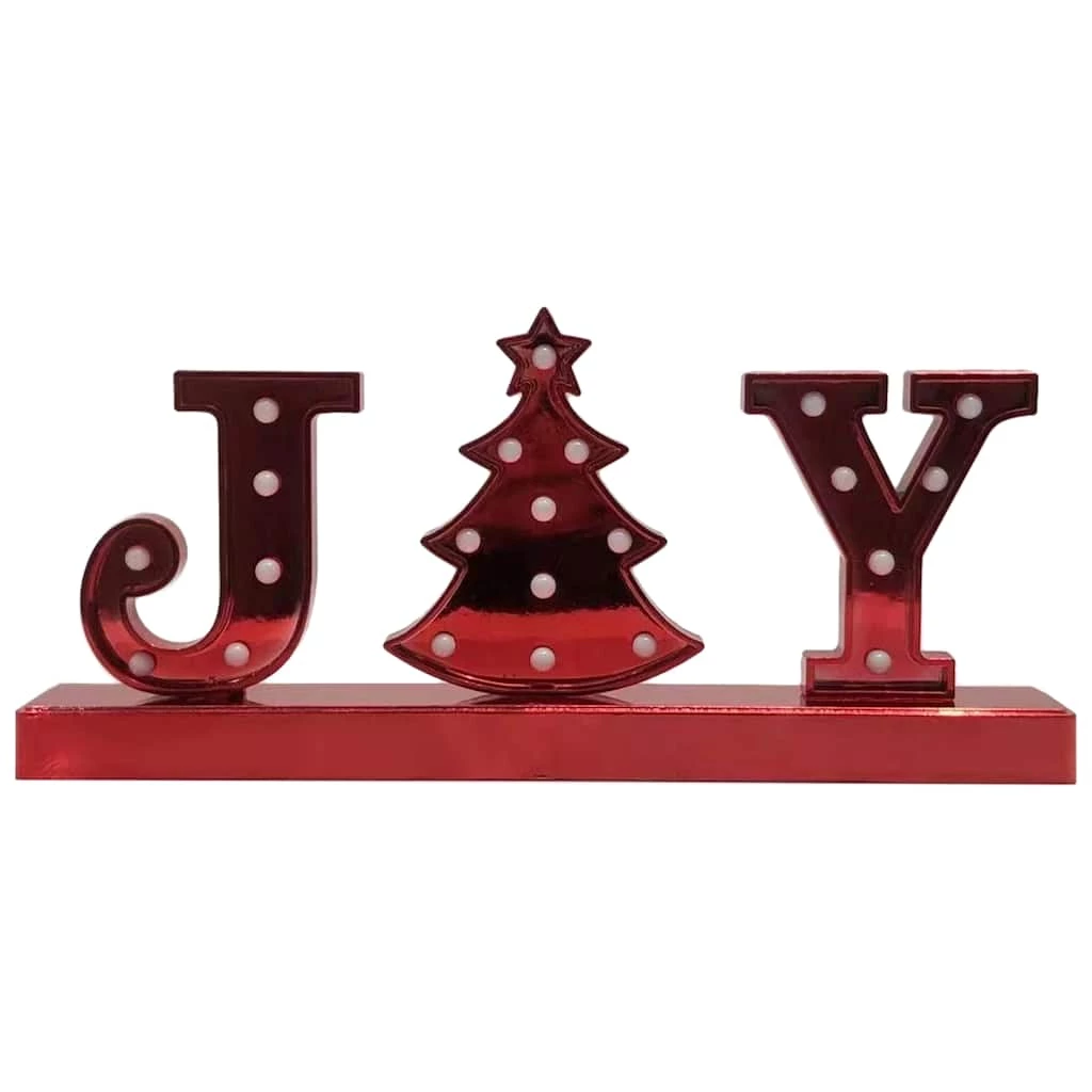 Buy โค๏ธ 6.5" LED Red Joy โ Christmas Marquee Sign by Northlight ๐ - Image 3