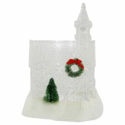 Budget ✨ 9" LED Icy Crystal Glitter Snow Globe ❄ Christmas House by Northlight 💯