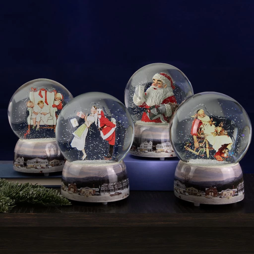 Hot Sale ๐ 6.5" Norman Rockwell Santa and His Helpers โ Christmas Snow Globe by Northlight ๐ - Image 3