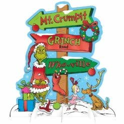 Flash Sale 🤩 Traditional 🔔 Christmas Grinch Table Sign by Amscan 🎉