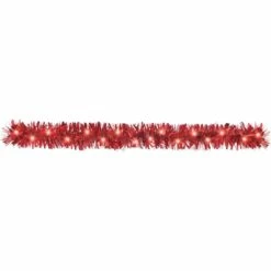 Discount 😍 9ft. Light-Up Red Tinsel ❄ Christmas Garland by Amscan 🥰