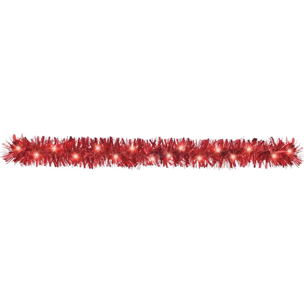 Discount 😍 9ft. Light-Up Red Tinsel ❄ Christmas Garland by Amscan 🥰