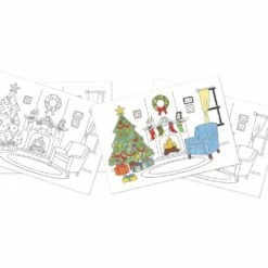 Cheapest 🌟 Color-In Tree and Fireplace Activity 🎄 Christmas Placemats by Amscan 😍