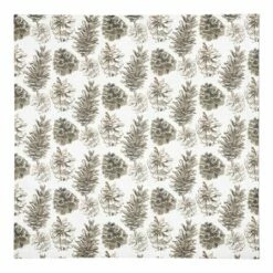 Coupon ❤️ Pine Cones on White Cotton Twill Napkin by Designs Direct ✨