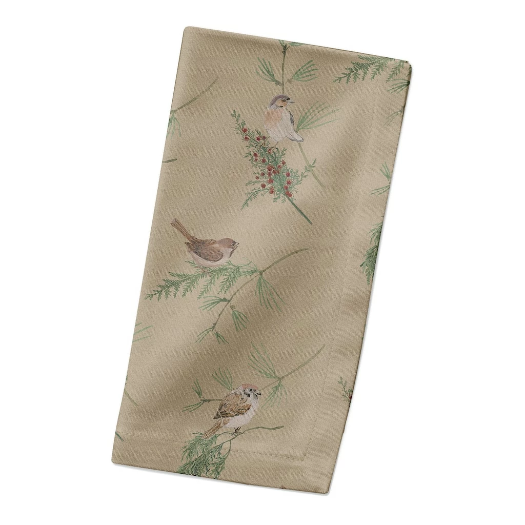 Top 10 ⭐ Pine Birds on Brown Cotton Twill Napkin by Designs Direct 🛒 - Image 2
