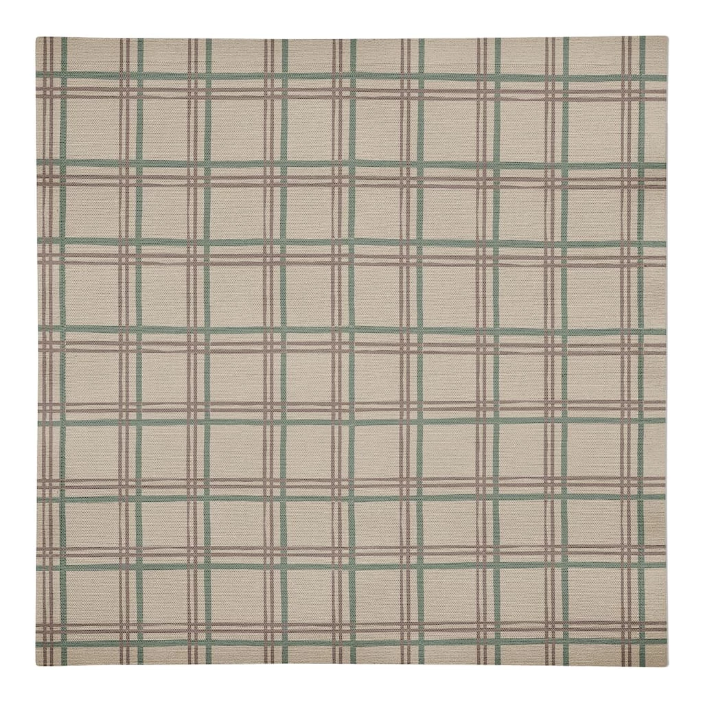 Promo ⌛ Holiday Plaid on Brown Cotton Twill Napkin by Designs Direct ✨