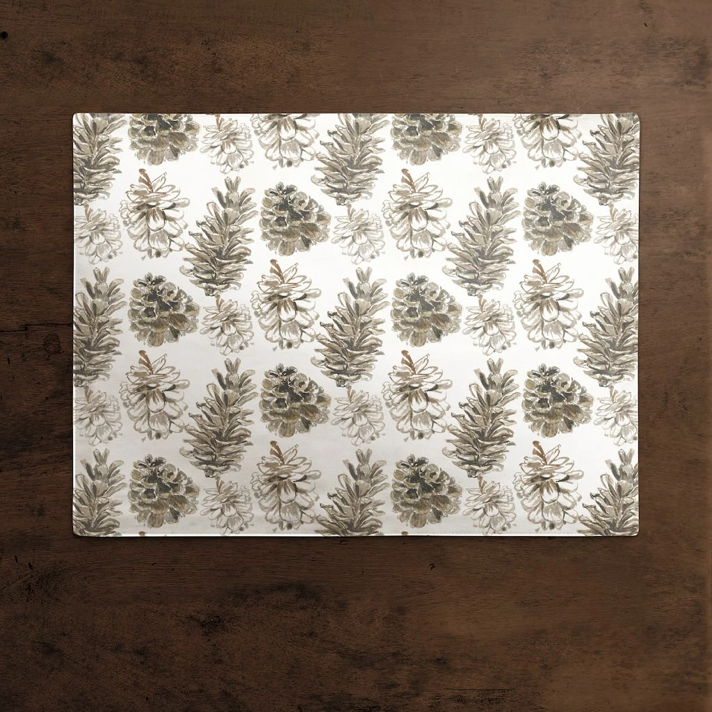 Wholesale 💯 Pine Cones on White Cotton Twill Placemat by Designs Direct 🤩 - Image 2