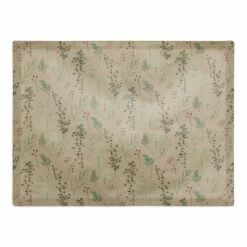 Buy ⌛ Pine Greenery on Brown Cotton Twill Placemat by Designs Direct 💯
