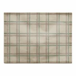 Cheapest 😍 Holiday Plaid on Brown Cotton Twill Placemat by Designs Direct ❤️