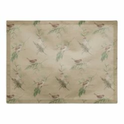 Buy 👍 Pine Birds on Brown Cotton Twill Placemat by Designs Direct ✨