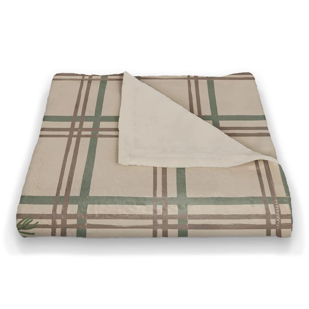 Discount 👍 Merry & Bright Plaid Coral Fleece Blanket by Designs Direct ❤️ - Image 2