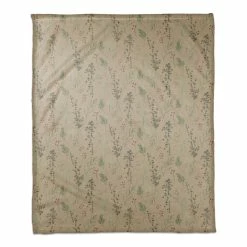 Deals 🤩 Pine Greenery on Brown Coral Fleece Blanket by Designs Direct 🥰