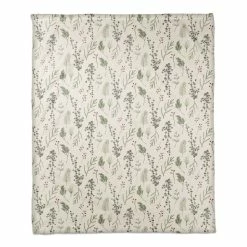 Wholesale ⌛ Pine Greenery on White Coral Fleece Blanket by Designs Direct 🔔