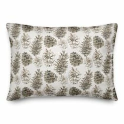 Buy ✨ Pinecones on White Rectangle Throw Pillow by Designs Direct 👍