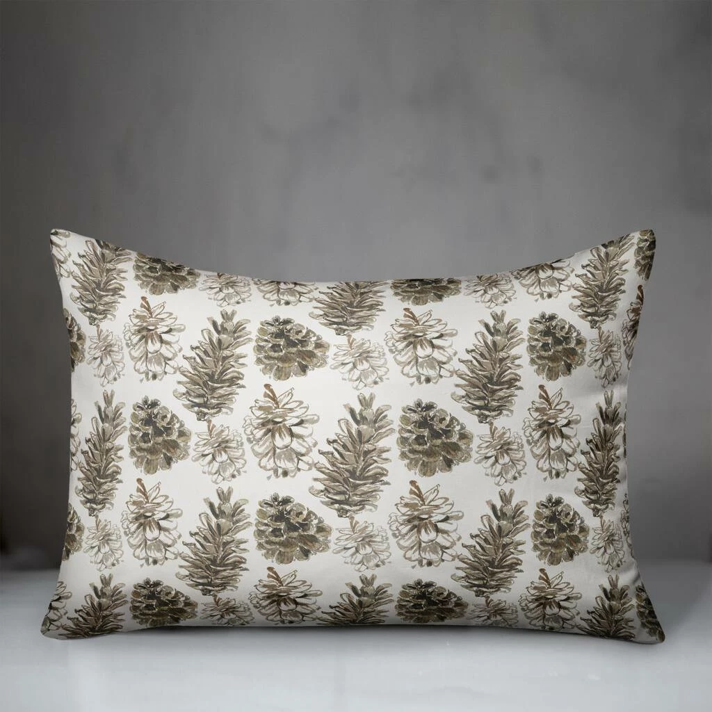 Buy โจ Pinecones on White Rectangle Throw Pillow by Designs Direct ๐ - Image 3