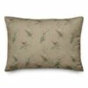 Outlet ⌛ Pine & Birds on Brown Rectangle Throw Pillow by Designs Direct 💯