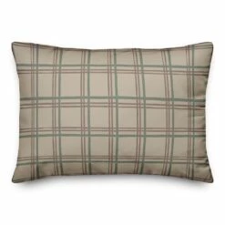 New โค๏ธ Brown Holiday Plaid Throw Pillow by Designs Direct ๐ฅฐ