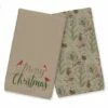 Outlet ✨ Brown Merry 🎄 Christmas Cardinal Tea Towel Set by Designs Direct 🥰
