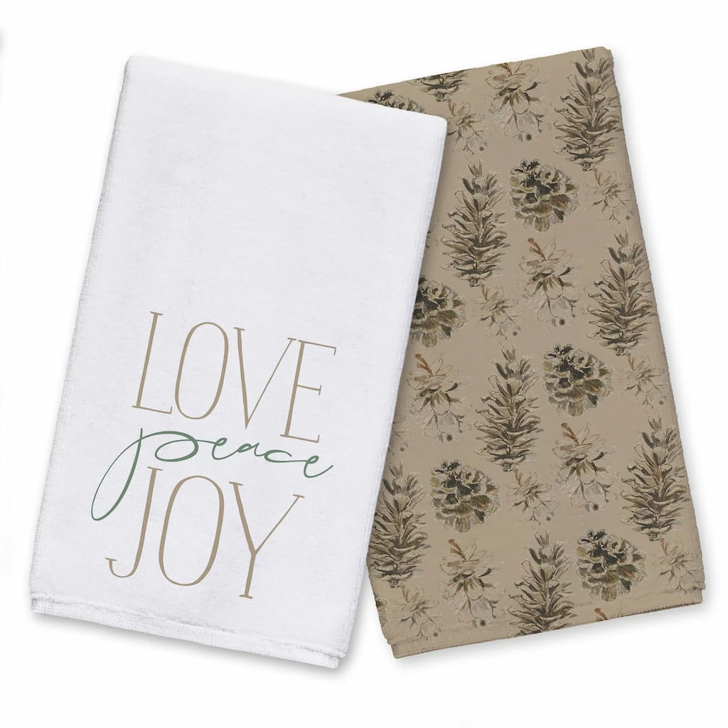 Buy 😉 Love Peace & Joy Tea Towel Set by Designs Direct ✨